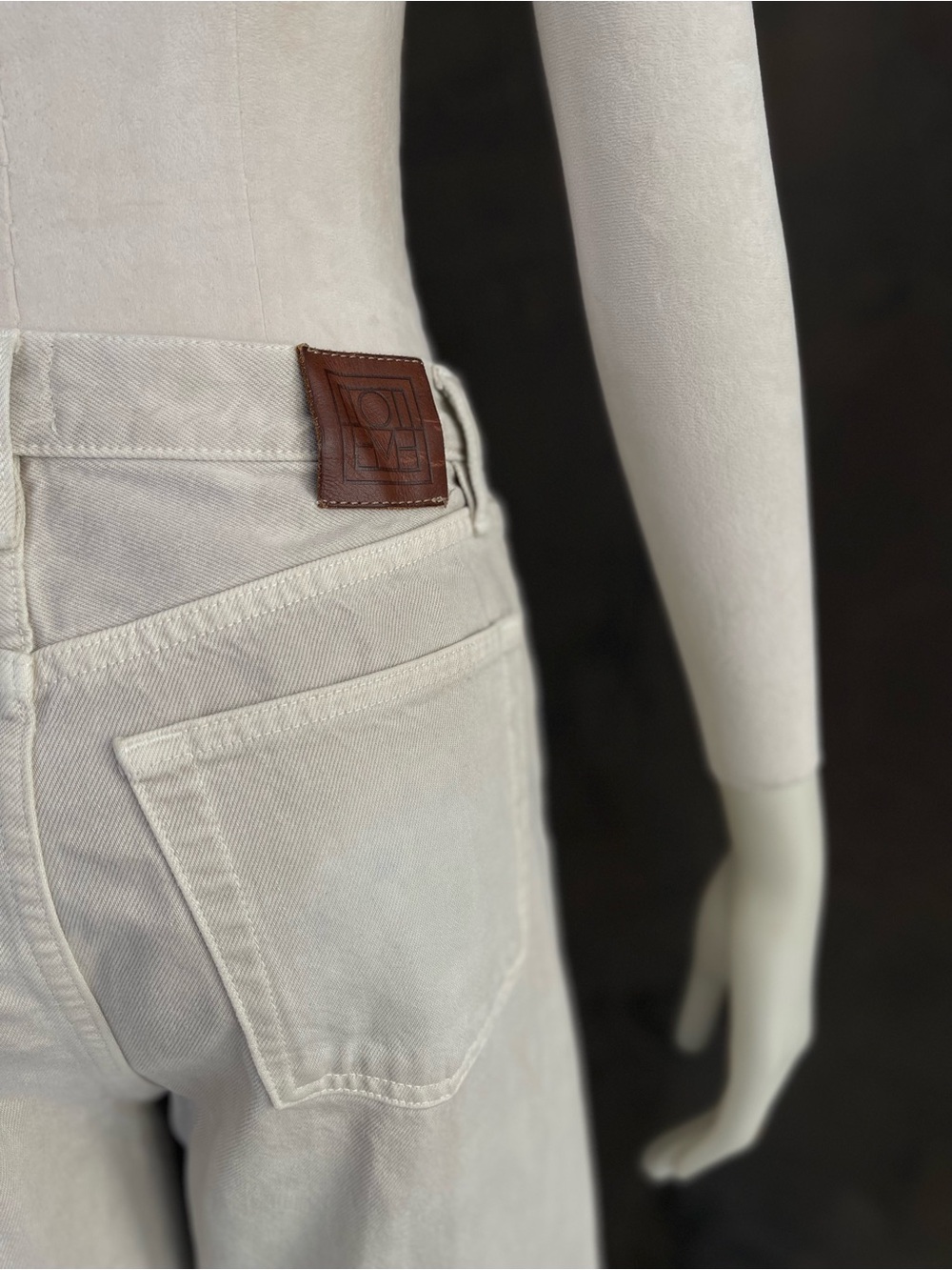 TOTEME Twisted Seam Full Length Smoke Grey Low Rise Organic Cotton Jeans 26/30